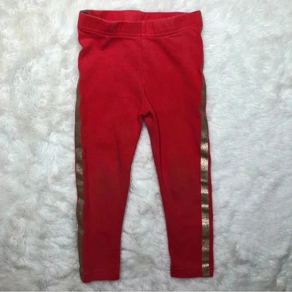 Carter’s Sweatpants Orange-ish  Red Shiny Gold Size 3T
